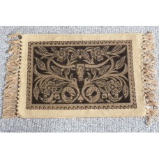 Cotton Stenciled South West Leather Tooling Design Placemat 13" x 19" (33 x 48cmcm)